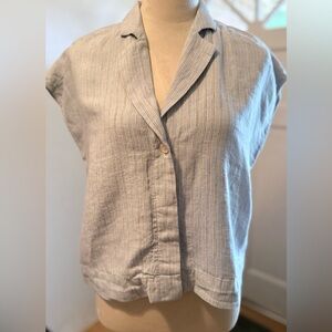 Madewell Light Blue Striped Button Down Shirt